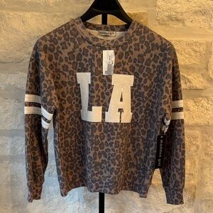 Madden Girl Leopard Print Pullover in Brown and Black